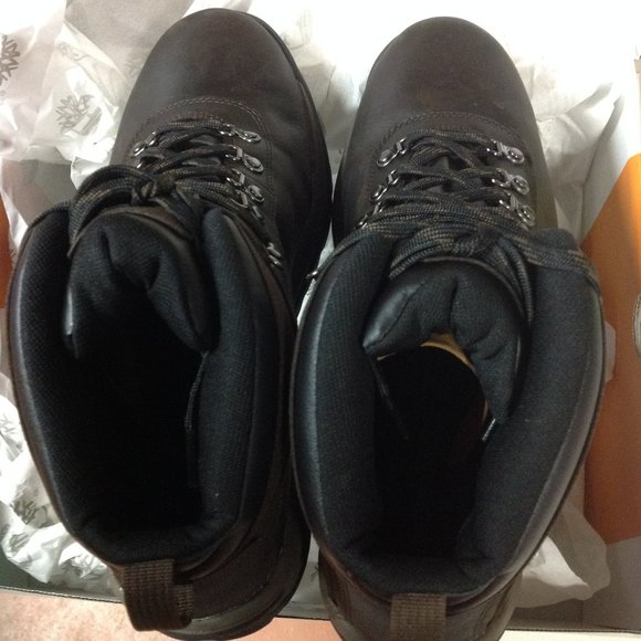Timberland Men's Flume Dark Brown Leather WP Hiking Boots - 11.5M - New in Box